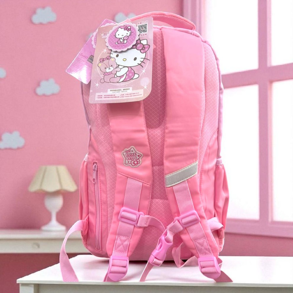 Hello Kitty Pink Backpack for Girls – Cute School Bag | Days Full of Love Edition | HD0008 ( Best For Playgroup to 3rd Class)