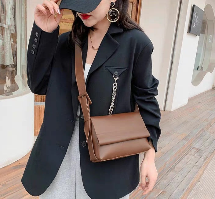 Brown Ladies Soft Leather Bag 603 GALAXY BAGS
