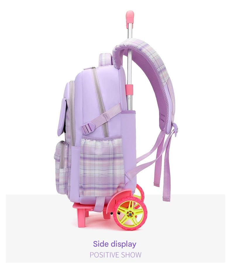 New large-capacity girls' trolley schoolbag reduces the burden of spine protection backpack AAB1647