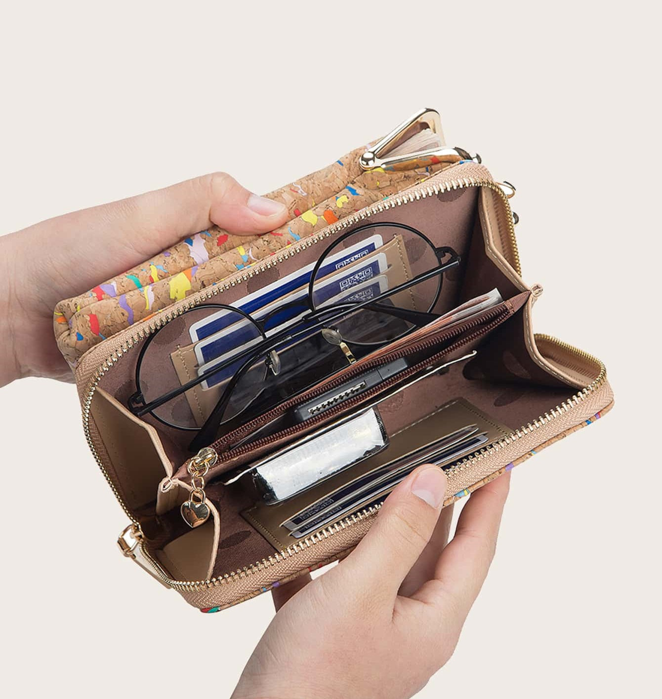 Baellerry Letter Patched Detail Colorblock Chain Phone Wallet 6003 GALAXY BAGS