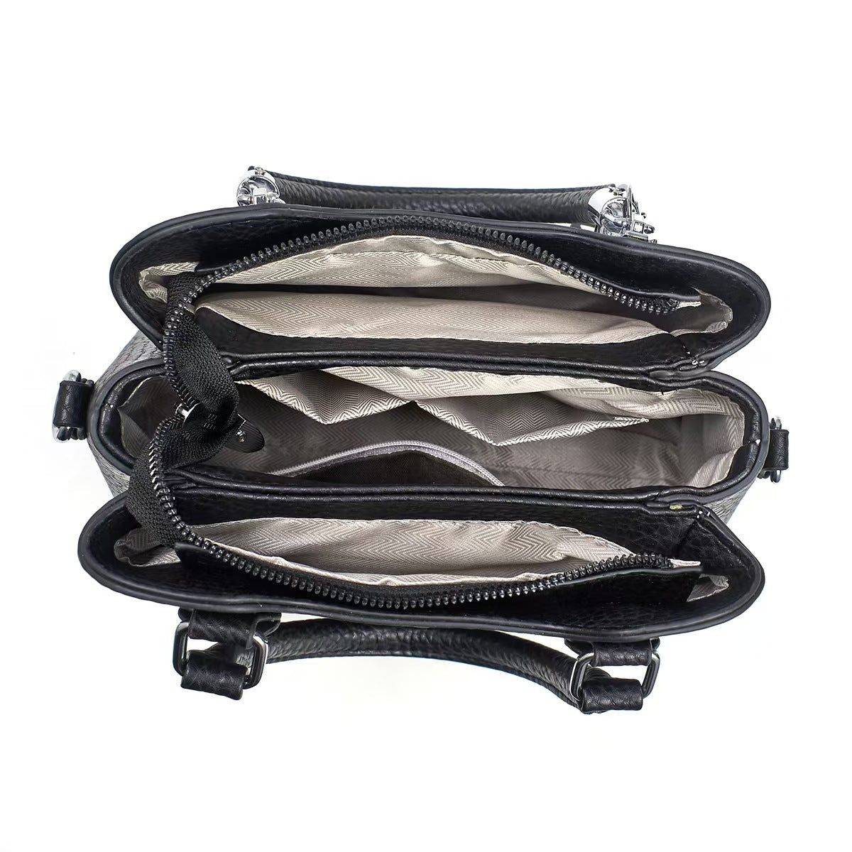 Versatile  Leather Shoulder Bag with Keychain Decor 9903-3
