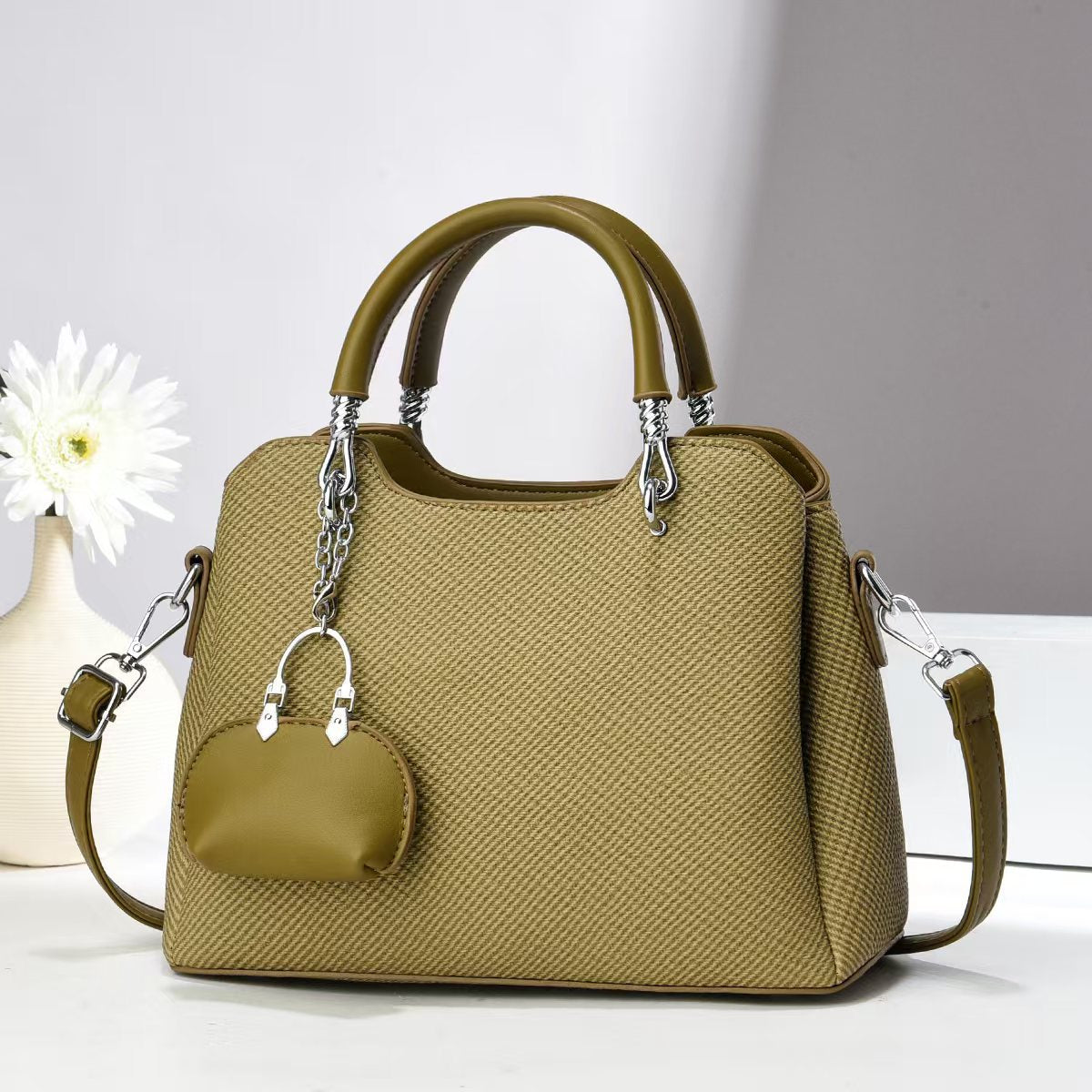 Handbag with KeyChain– Stylish Shoulder & Crossbody Bag for Women 9903-8