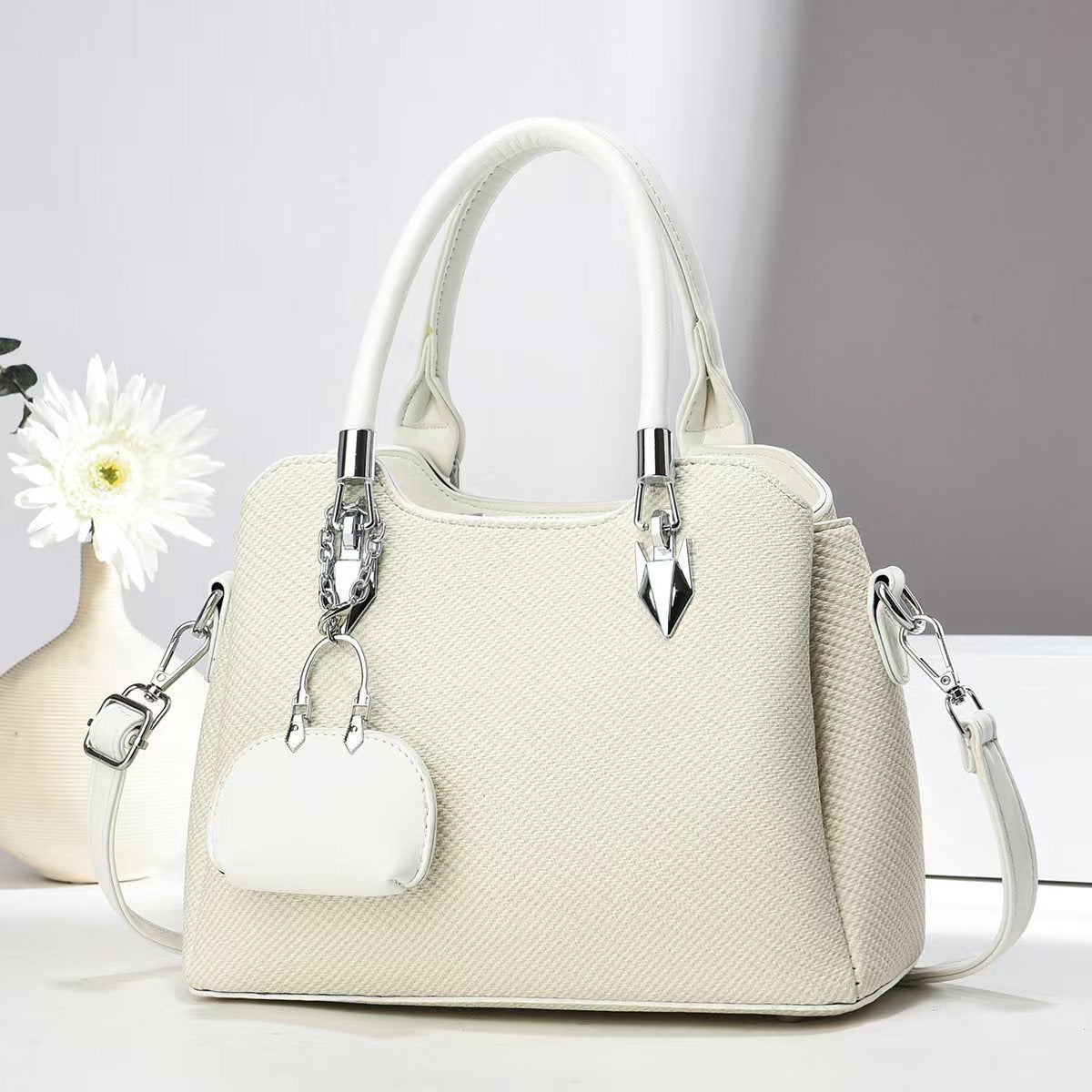 Handbag with KeyChain– Stylish Shoulder & Crossbody Bag for Women 9902-8