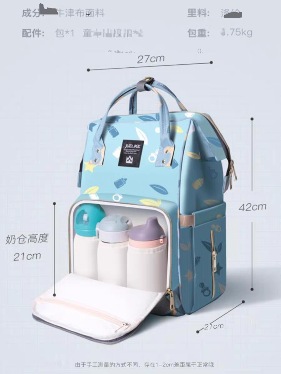 Harry Baby Diaper Bag – Cute Elephant Print | Multi-Compartment Baby Backpack HD003