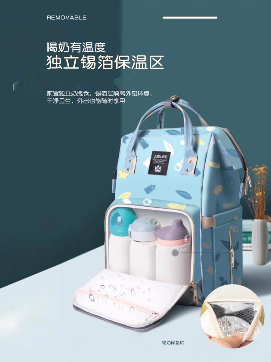 Harry Baby Diaper Bag – Cute Elephant Print | Multi-Compartment Baby Backpack HD003