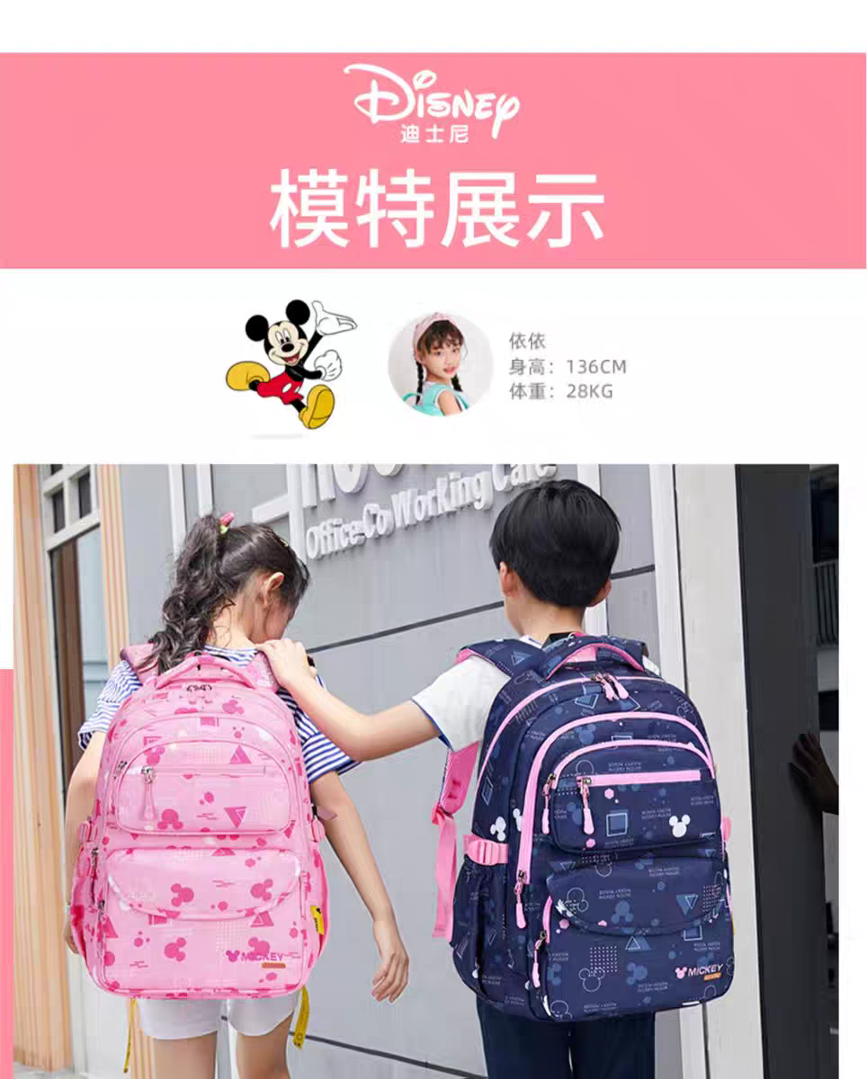 Kids' Blue Cartoon Backpack for Girls - Spacious School & Daypack HD11796 ( Best For Playgroup to 3rd Class)