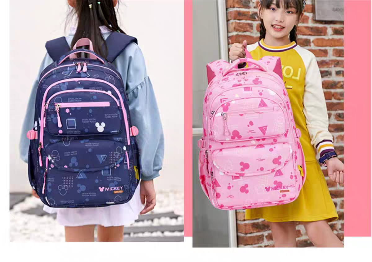Kids' Blue Cartoon Backpack for Girls - Spacious School & Daypack  HD11796  ( Best For Playgroup to 3rd Class)
