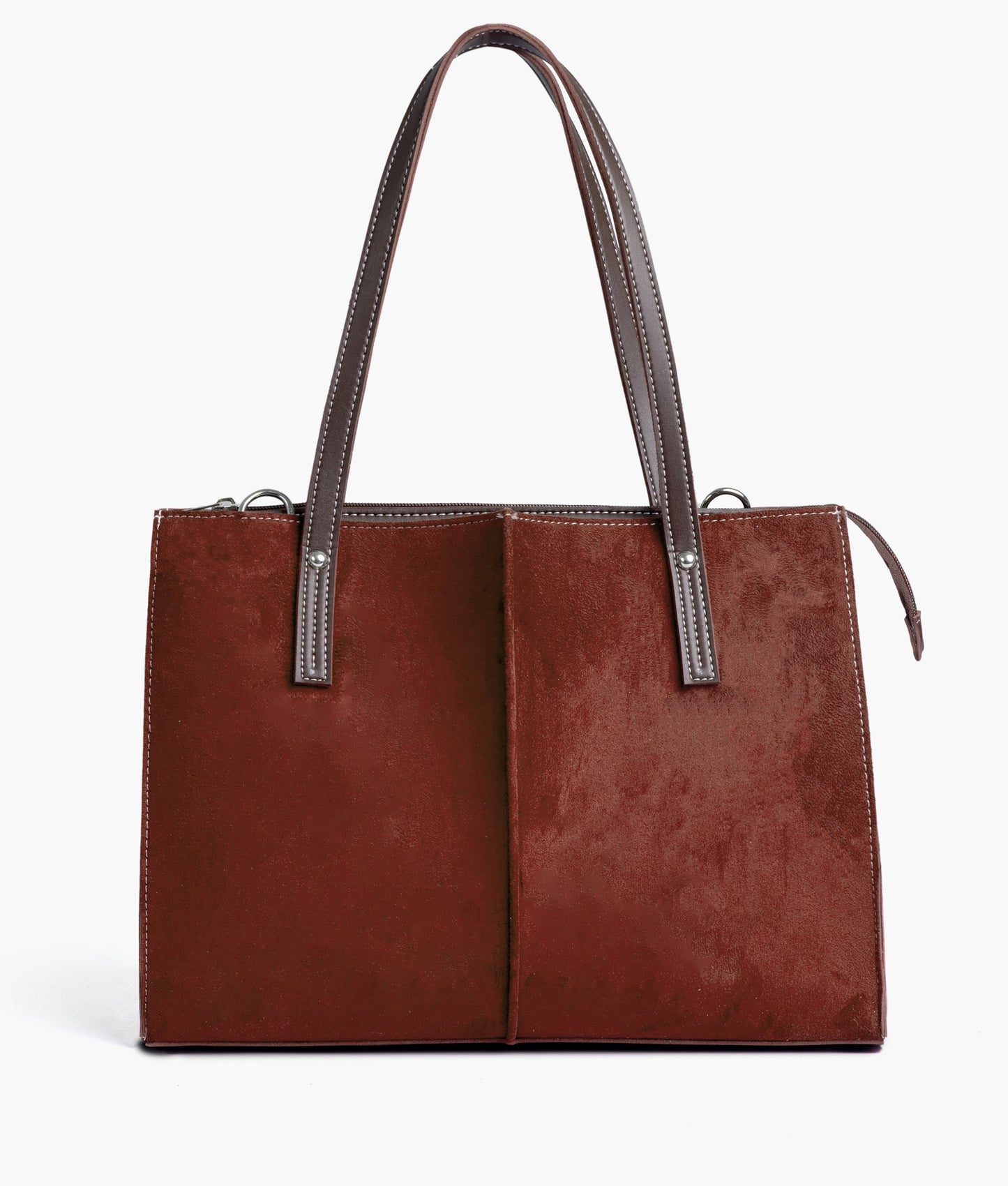 Brown Velvet Tote Bag 561 GALAXY BAGS