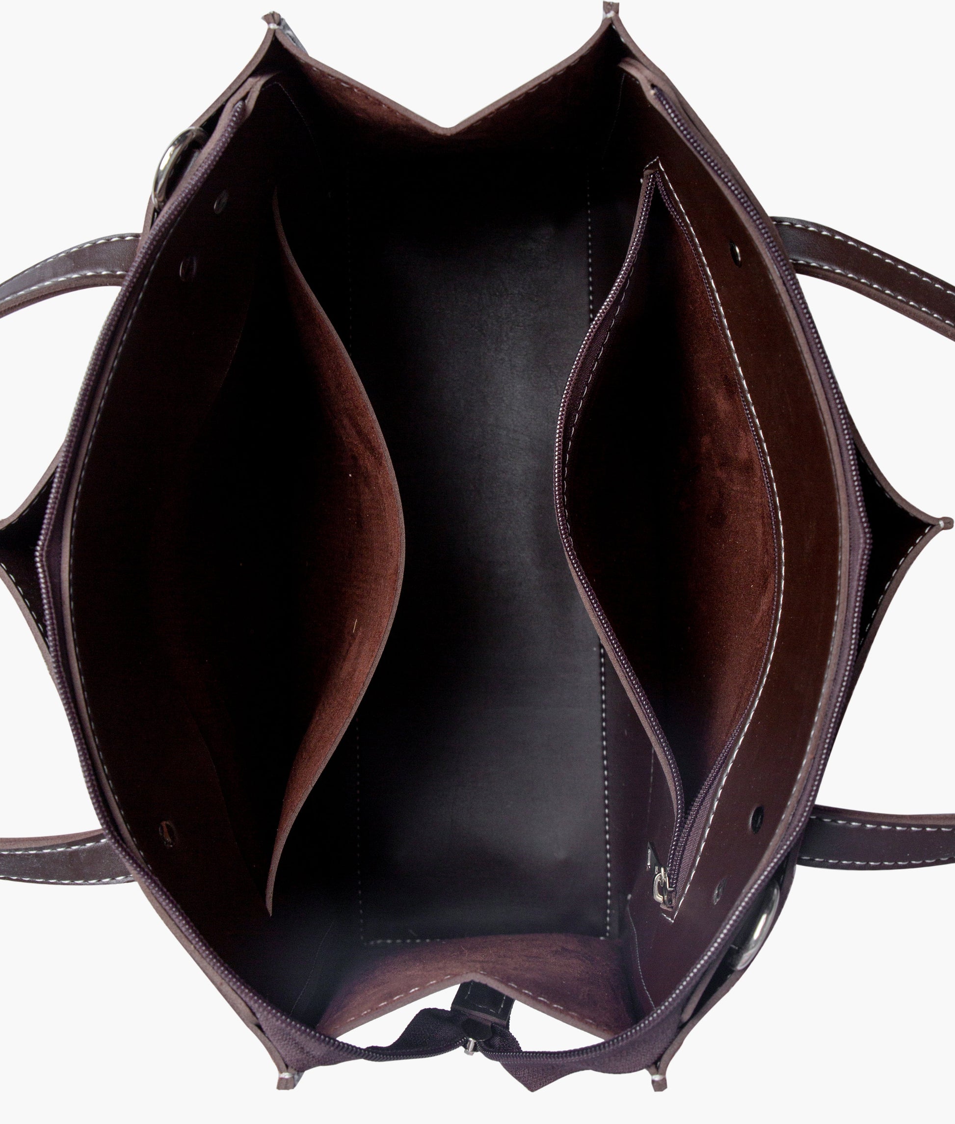 Brown Velvet Tote Bag 561 GALAXY BAGS