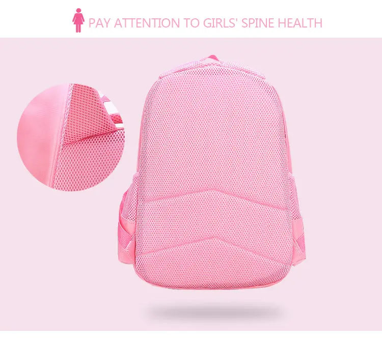 3 Pieces Trolly Pink Cat Children Backpack School Bags for girls 4136-1 GALAXY BAGS