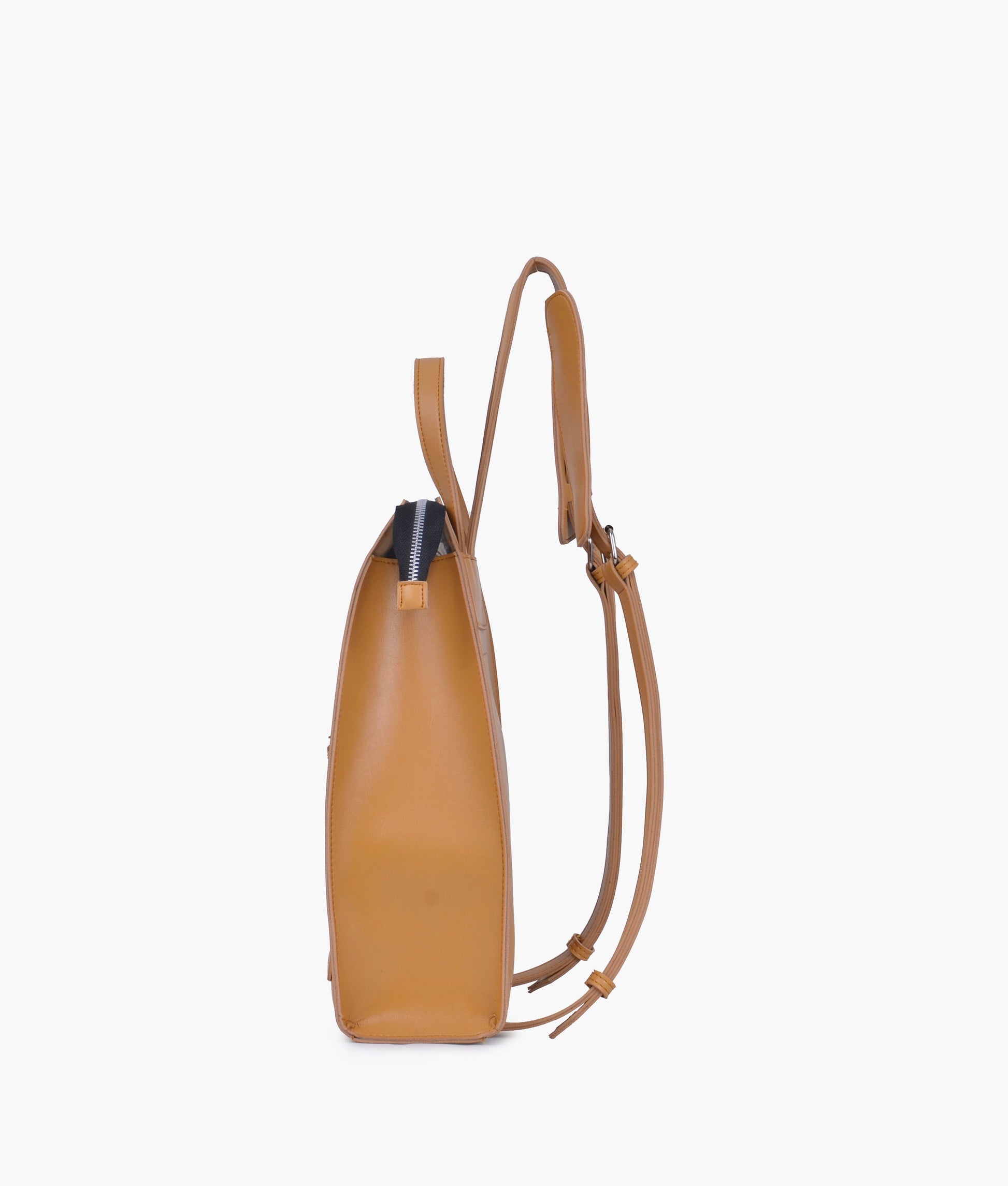 Yellow Leather Backpacks For women-Chic Zipper Closure Backpack 557-2 GALAXY BAGS