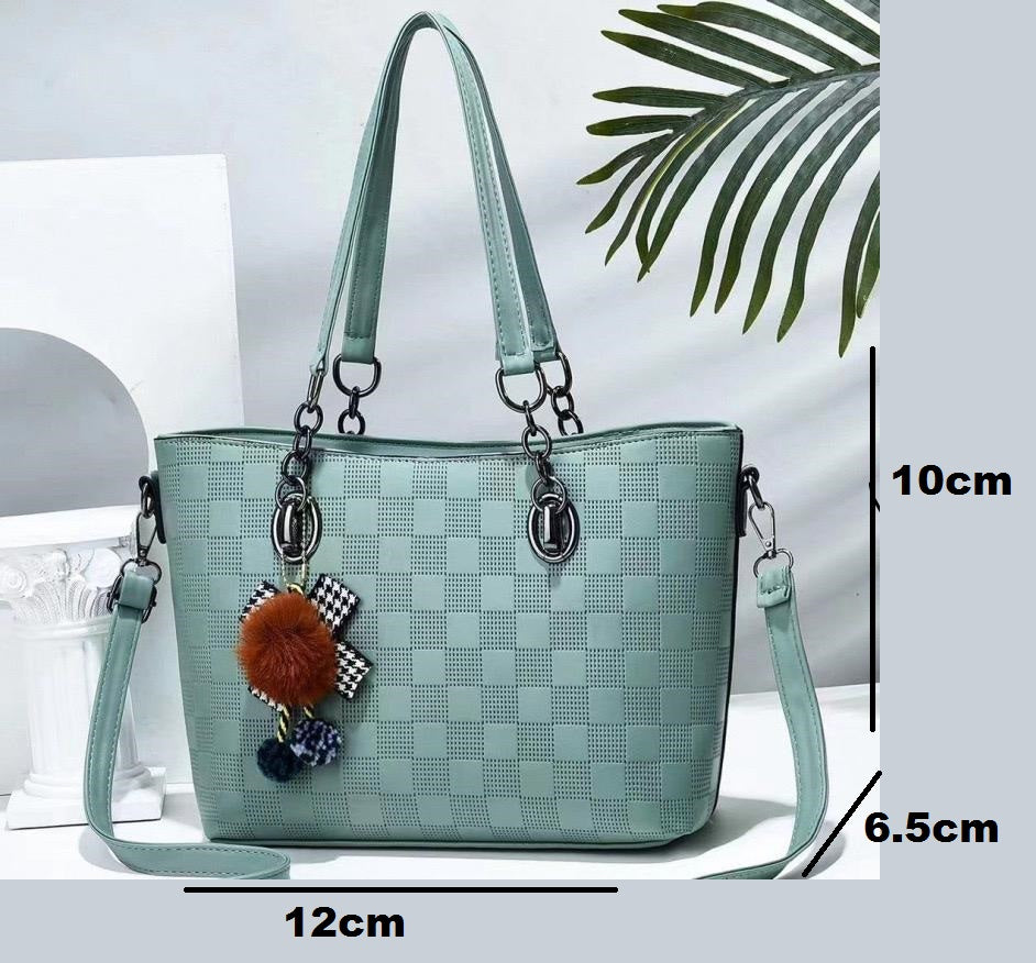 Black  Leather Handbag for ladies 993-5 GALAXY BAGS