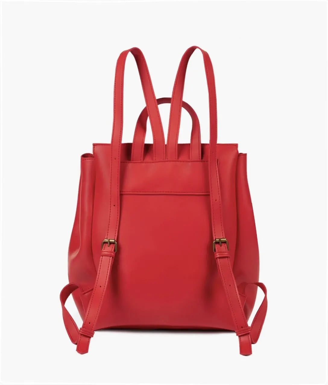 Red Women Leather Backpacks 557 GALAXY BAGS