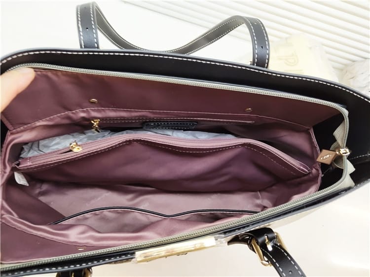 Black  Leather Handbag for ladies 993-5 GALAXY BAGS