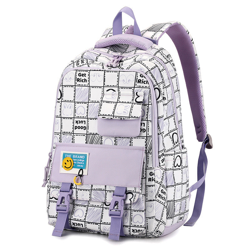 Black New High School Student School Backpack 1370 GALAXY BAGS