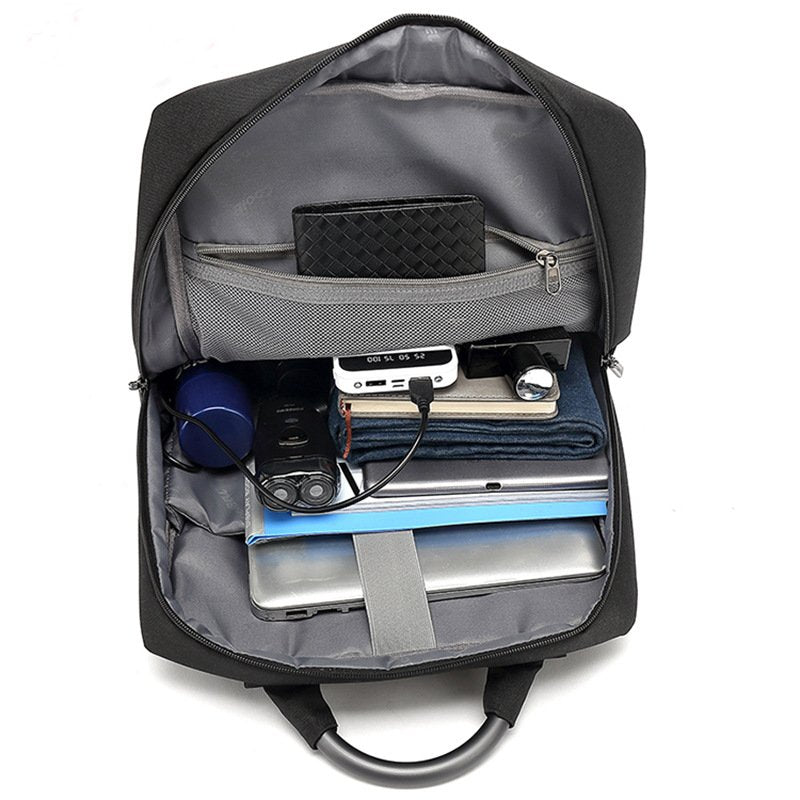 Sleek Black Business Laptop Backpack – Minimalist & Modern Design HD007