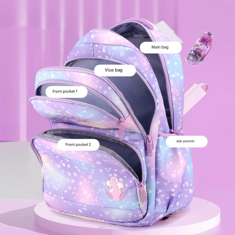 New Trolley School Bag Primary School Students 3-6 Grade Little Princess Fashion Explosive Cross-border AK1243