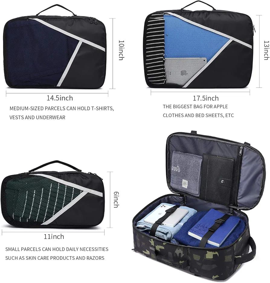 Asenlin 40L Travel Backpack for Women Men 17 Inch Laptop Backpack Flight Approved Luggage Carry On