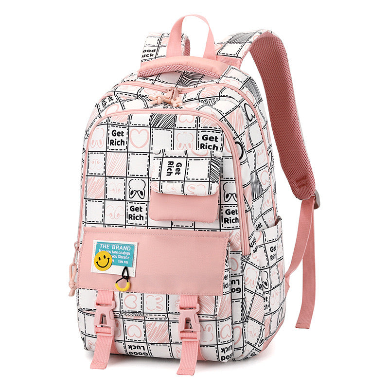 Black New High School Student School Backpack 1370 GALAXY BAGS
