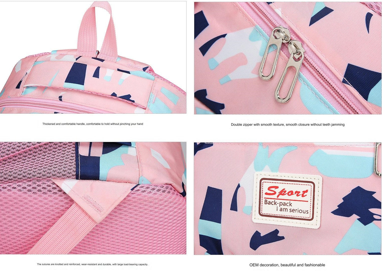 School Bag Multifunction Colorful Printing Backpack 1639-7 GALAXY BAGS