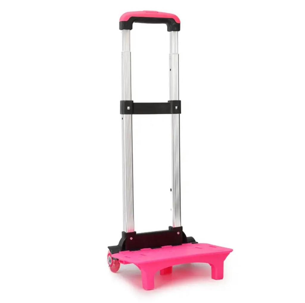 Pink Kid Trolley For Backpack And School Bag Luggage For Children 2 Wheels Expandable Rod High Function Trolly Chariot 156 GALAXY BAGS