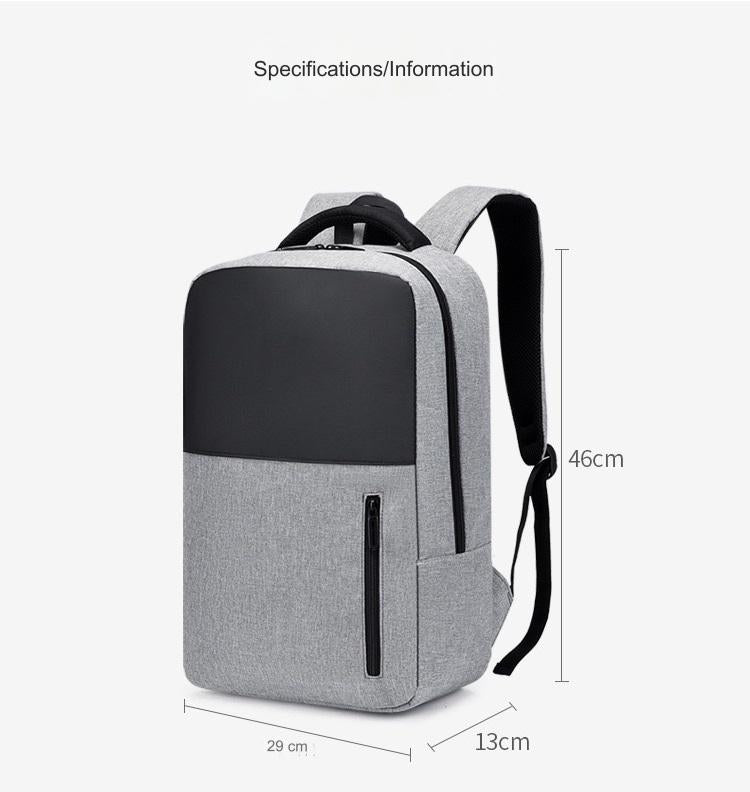 Grey Simple School College Bag 4245 GALAXY BAGS