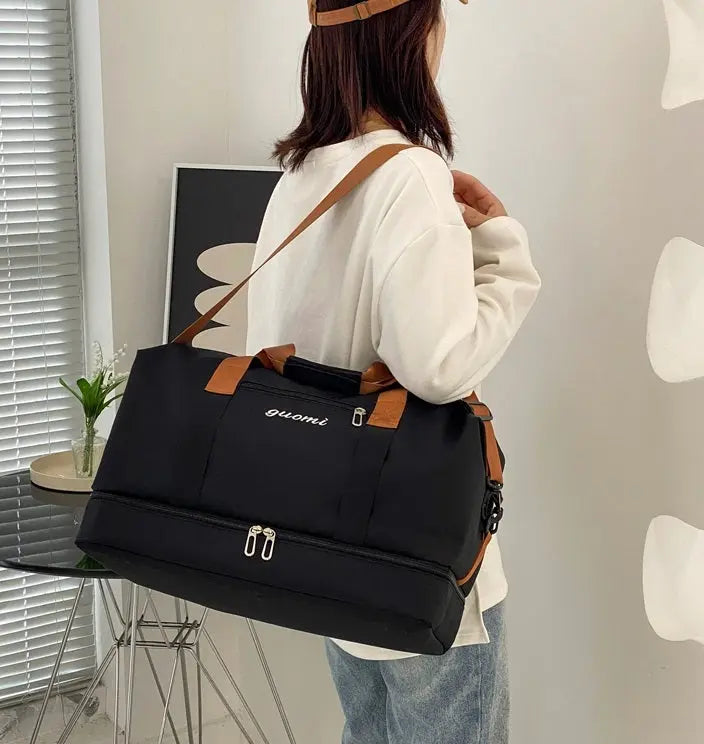 Black Travel Duffel Bag for Men & Women 4130 GALAXY BAGS