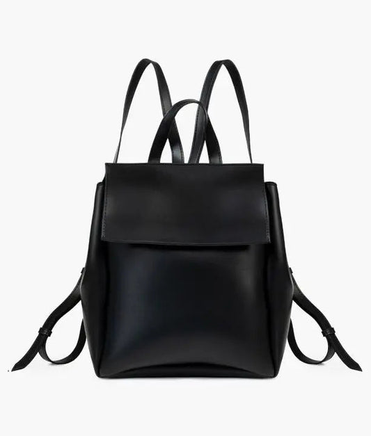 Black Women Leather Backpacks For women 557 GALAXY BAGS