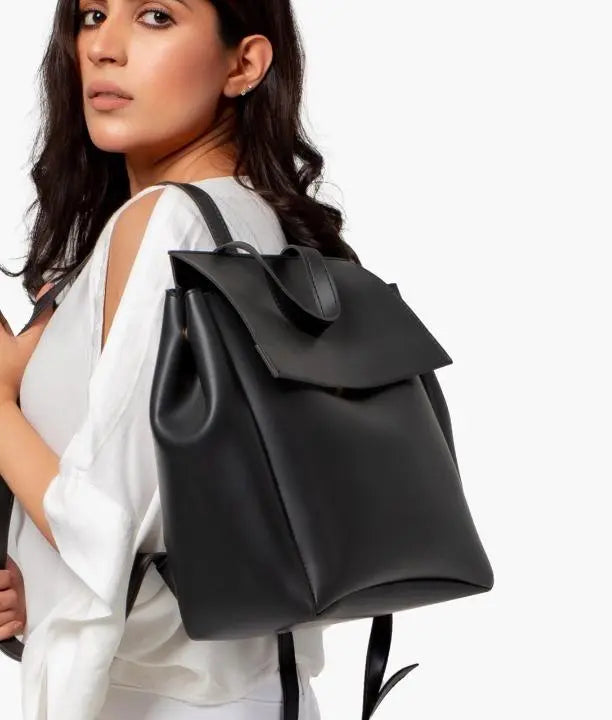Black Women Leather Backpacks For women 557 GALAXY BAGS