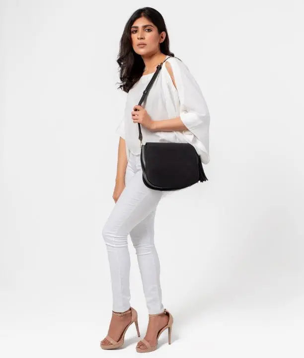 Black valvet  Handbag For Girls 607 GALAXY BAGS