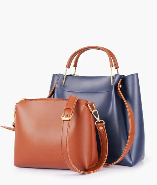 Blue 2 in 1 Ladies Tote Bag 8850-12 GALAXY BAGS