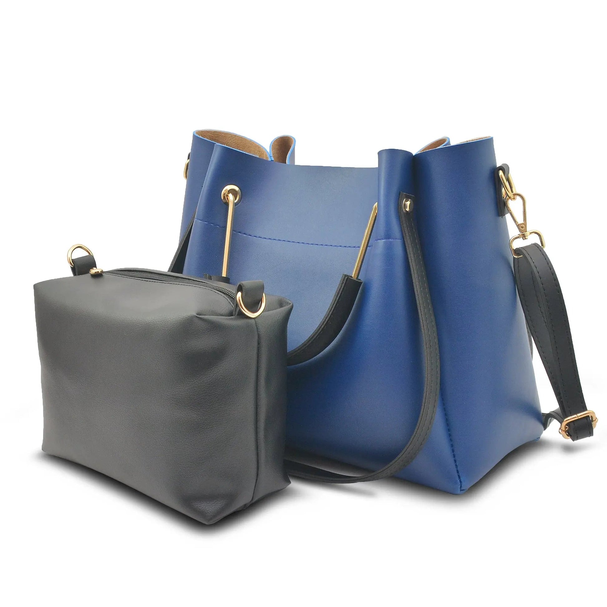 Blue 2 in 1 Ladies Tote Bag 8850-2 GALAXY BAGS