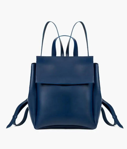 Blue Women Leather Backpacks 557 GALAXY BAGS