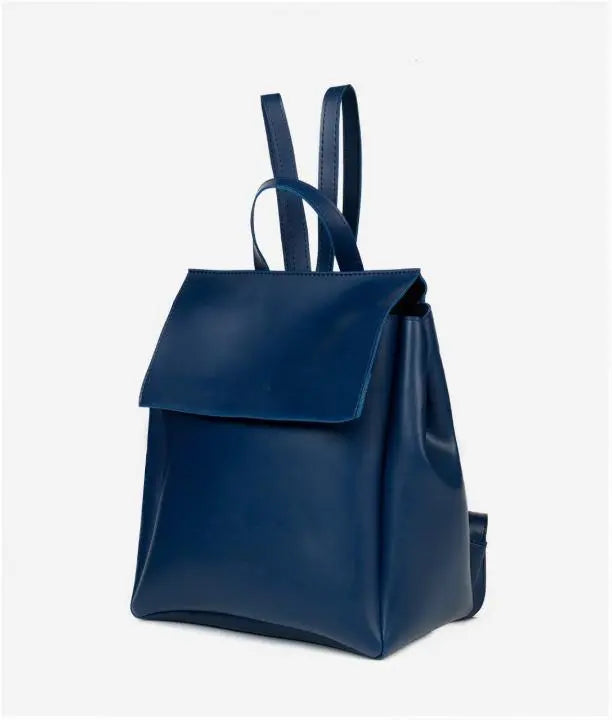 Blue Women Leather Backpacks 557 GALAXY BAGS