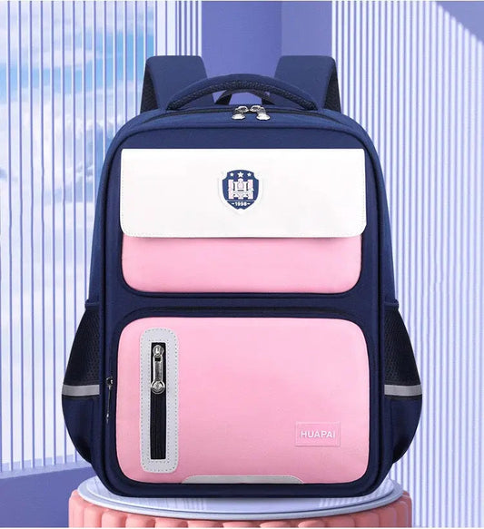 Blue & Pink Student School Bag For Kids 4155 GALAXY BAGS