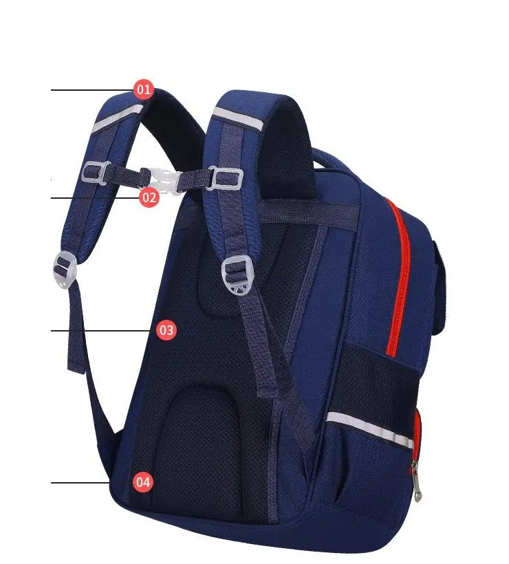 Blue & Pink Student School Bag For Kids 4155 GALAXY BAGS