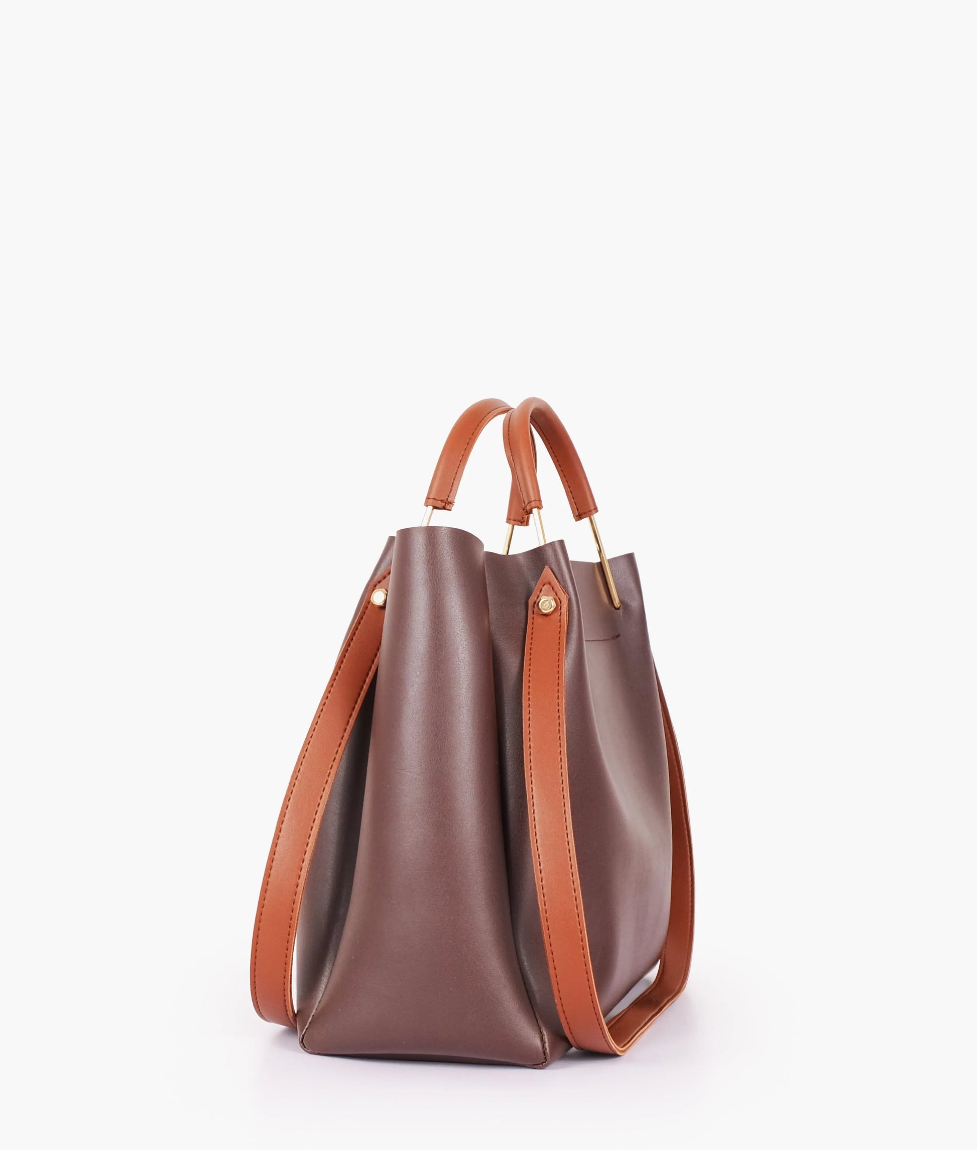 Brown 2 in 1 Ladies Tote Bag 8850-12 GALAXY BAGS