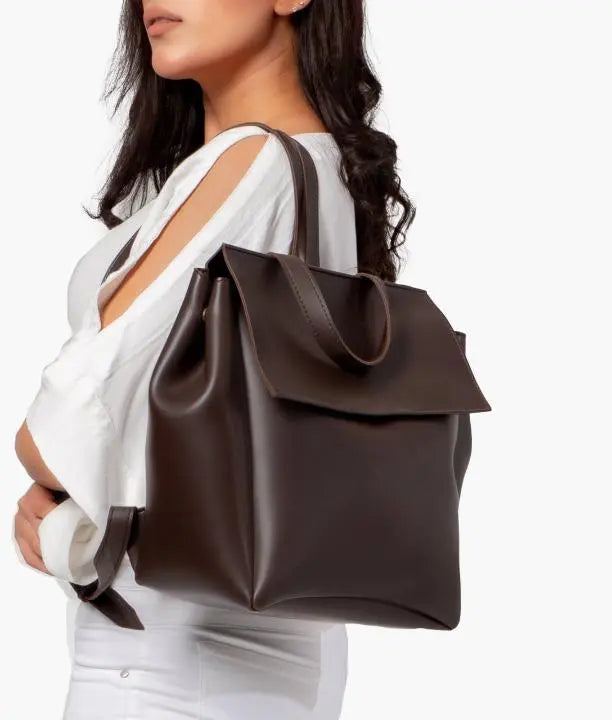 Brown Women Leather Backpacks 557 GALAXY BAGS
