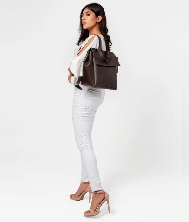Brown Women Leather Backpacks 557 GALAXY BAGS