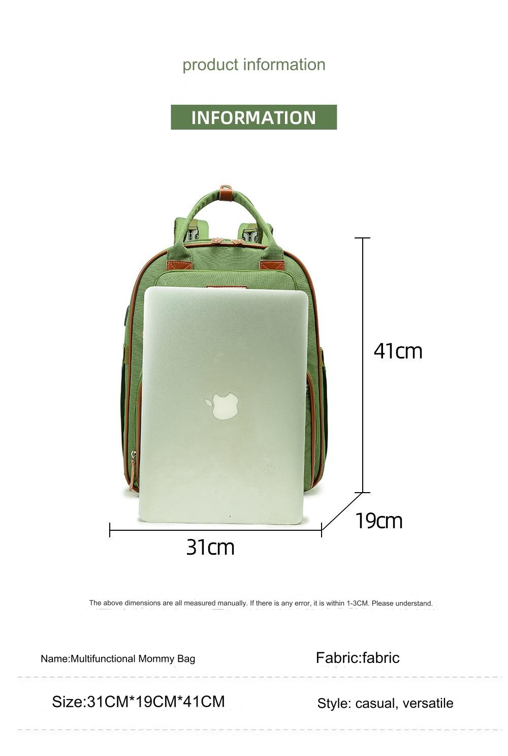 Black Baby Nappy Diaper Backpack, Foldable Stroller Bag  USB Changing Bags Mosquito Net 4122 GALAXY BAGS