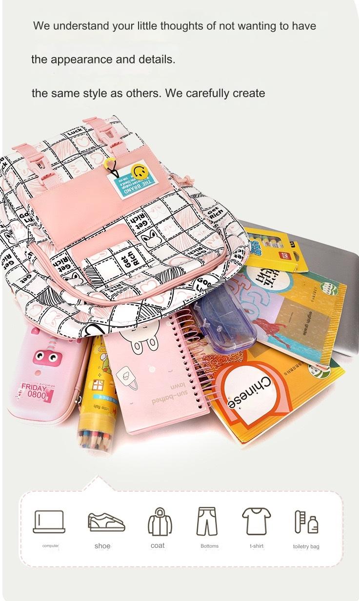 Black New High School Student School Backpack 1370 GALAXY BAGS