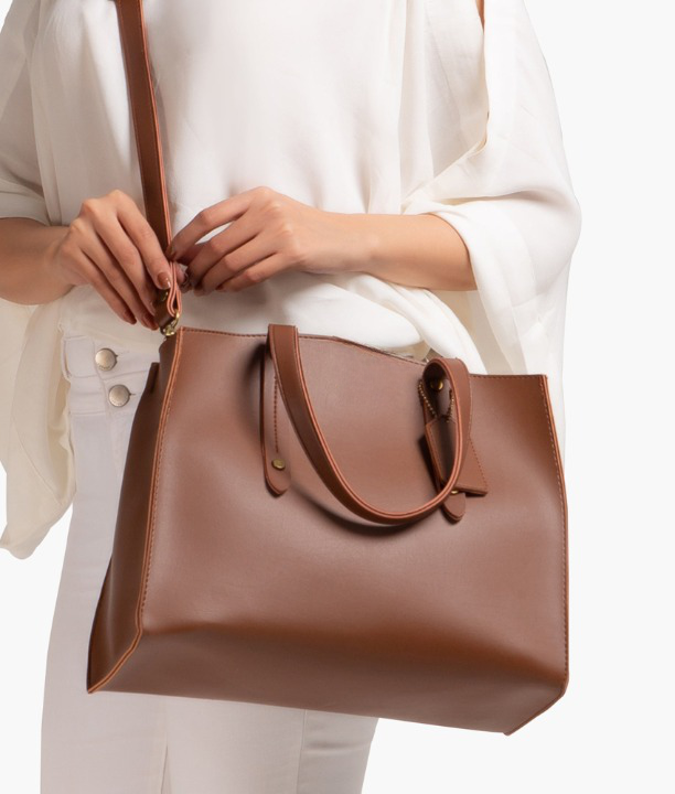 Brown Handbag  For Girls with Model picture