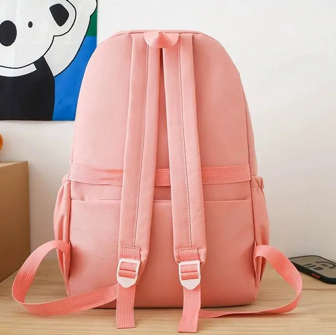 4 pcs Set Girls Backpack Large Capacity School College Travel Bag W16 GALAXY BAGS