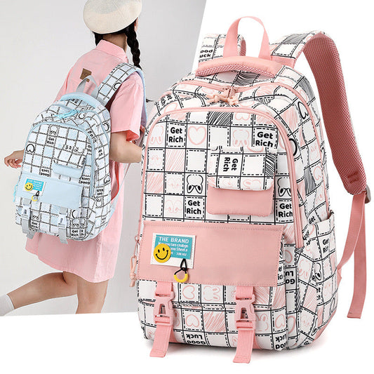 Black New High School Student School Backpack 1370 GALAXY BAGS