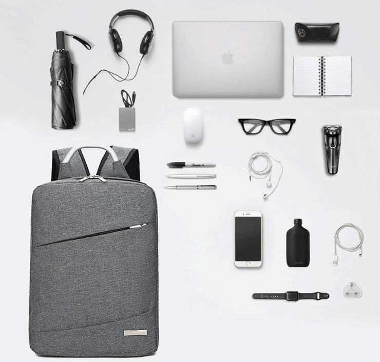 Grey Mens Womens Laptop Business Backpack 4232 GALAXY BAGS