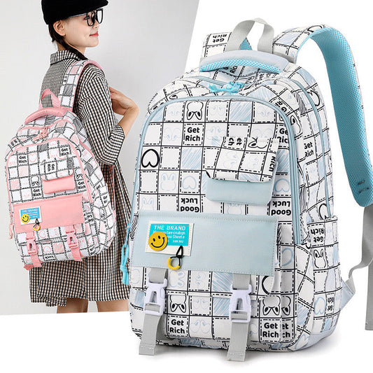 Black New High School Student School Backpack 1370 GALAXY BAGS