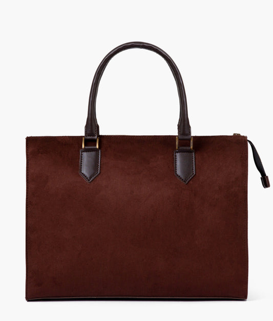 Brown Velvet Handbag For Women 