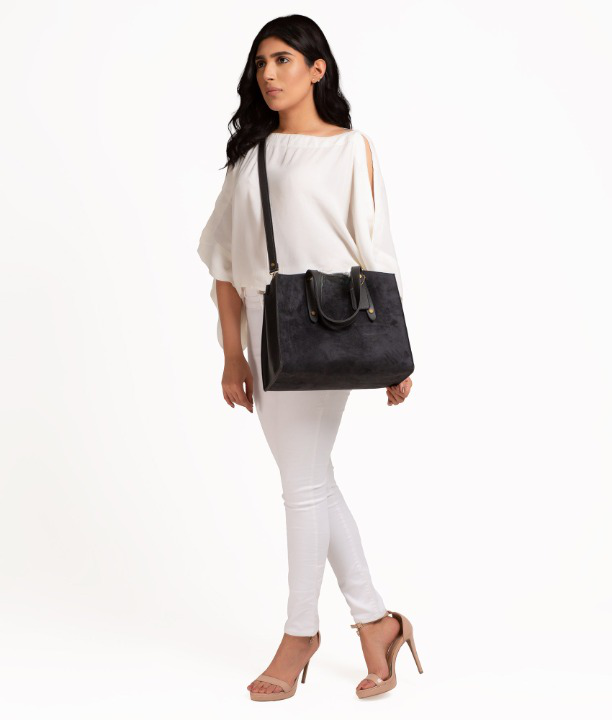 Black Velvet Handbag For Girls 598 GALAXY BAGS