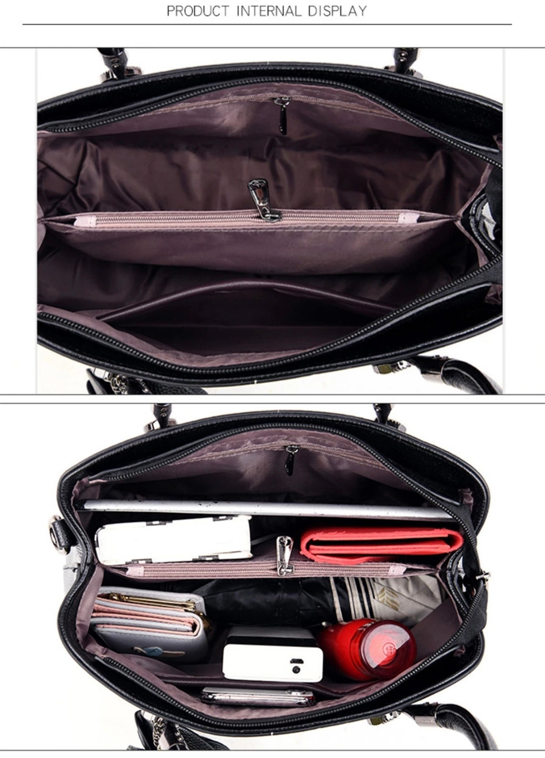Black Exquisitely Hand-Embroidered Handbags for Girls 6690-8 GALAXY BAGS