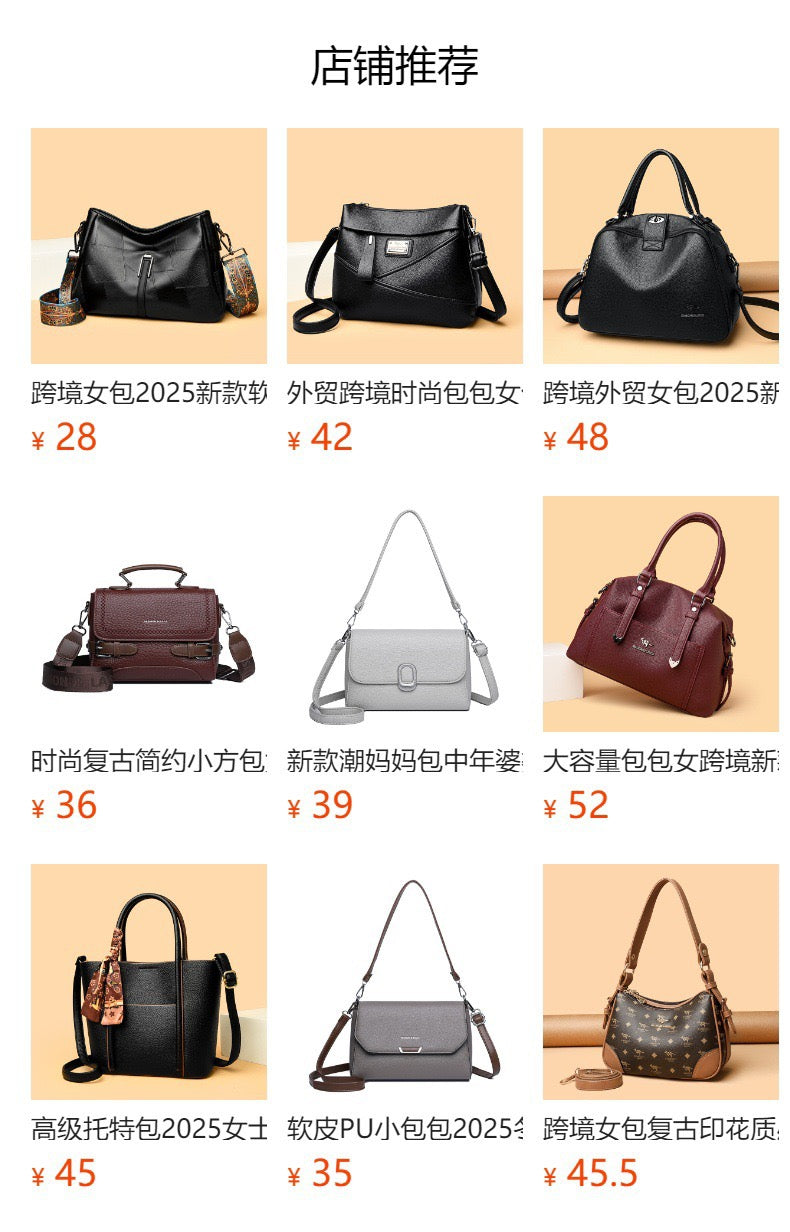 Stylish  Handbag with Top Handle & Shoulder Strap 555-12